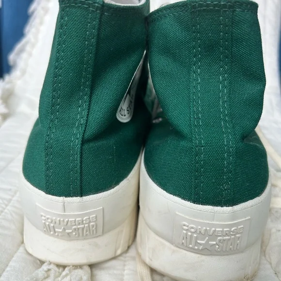 Converse Dark Green Custom Lug Sole Sneaker Men’s size 13 EUC - Picture 5 of 6